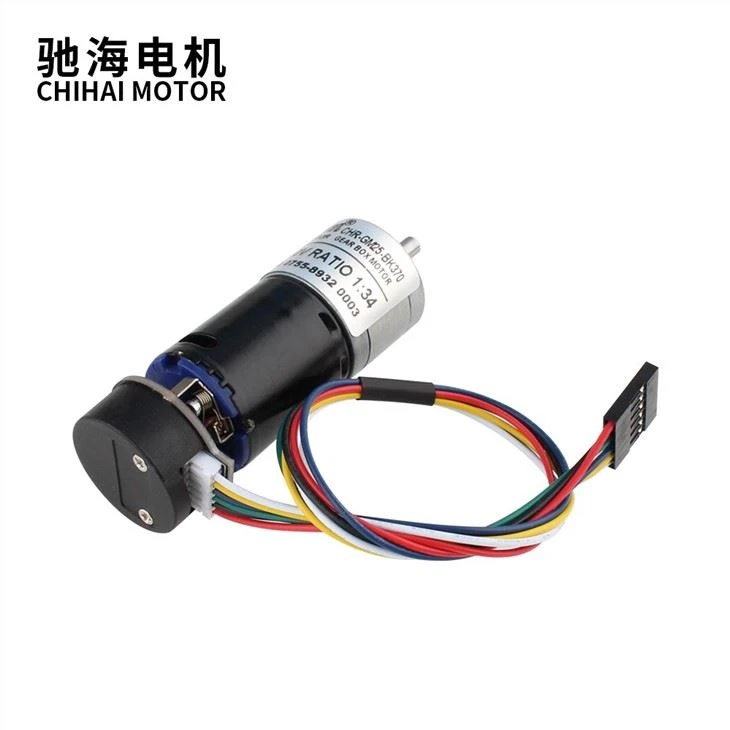 1PPR 11PPR 13PPR 25MM High Speed Geared 370 Encoder Motor